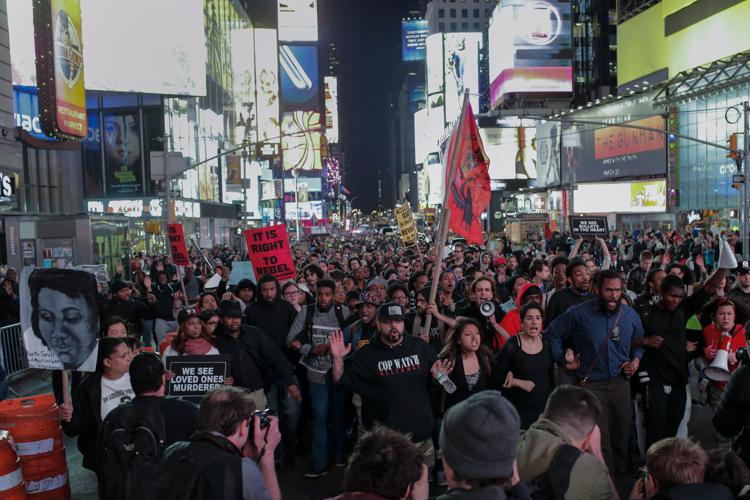 Le proteste a New York - (Foto Afp) 