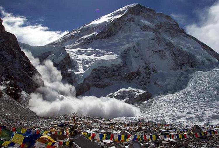 la valanga sull'Everest (foto EvK2Cnr)