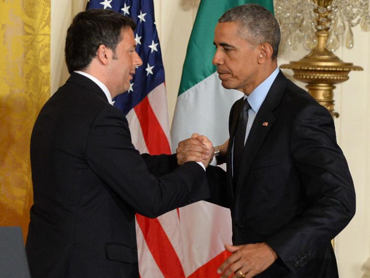 Renzi e Obama - INFOPHOTO