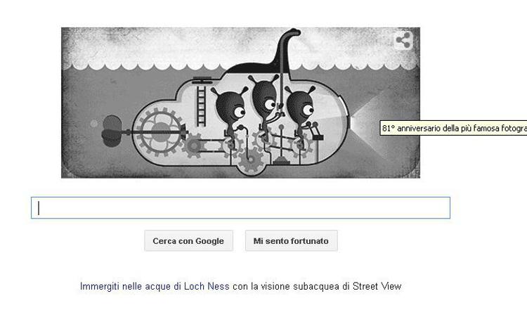 Google celebra il mostro di Loch Ness, doodle ricorda la prima foto di 'Nessie'