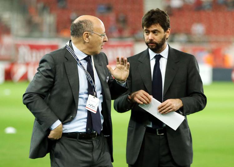 Giuseppe Marotta, dg della Juventus con Andrea Agnelli, presidente dei bianconeri (Foto Infophoto) - INFOPHOTO