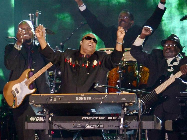 Stevie Wonder sul palco (Infophoto)