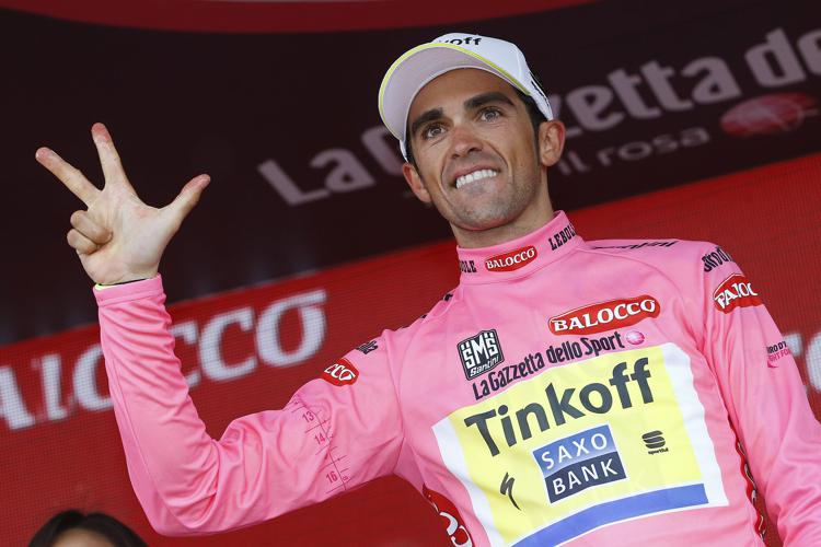 Lo spagnolo Contador, re del Giro d'Italia (Foto AFP) - (AFP)