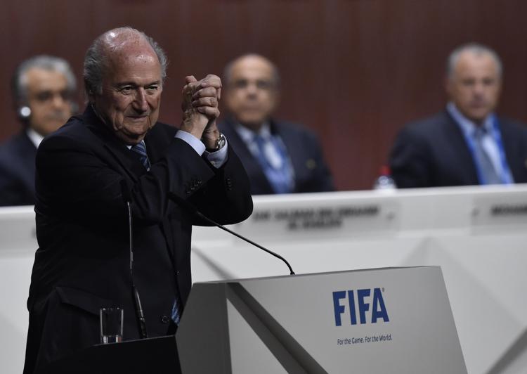 Sepp Blatter esulta (foto Afp) - AFP