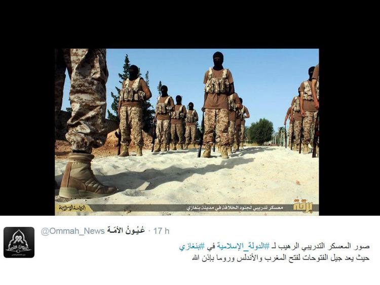 Il tweet con il campo di addestramento a Bengasi
