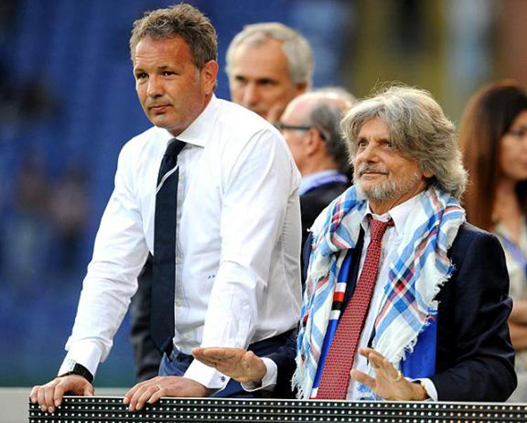 Sinisa Mihajlovic, allenatore Sampdoria e Massimo Ferrero, presidente Sampdoria (Foto Infophoto) - INFOPHOTO