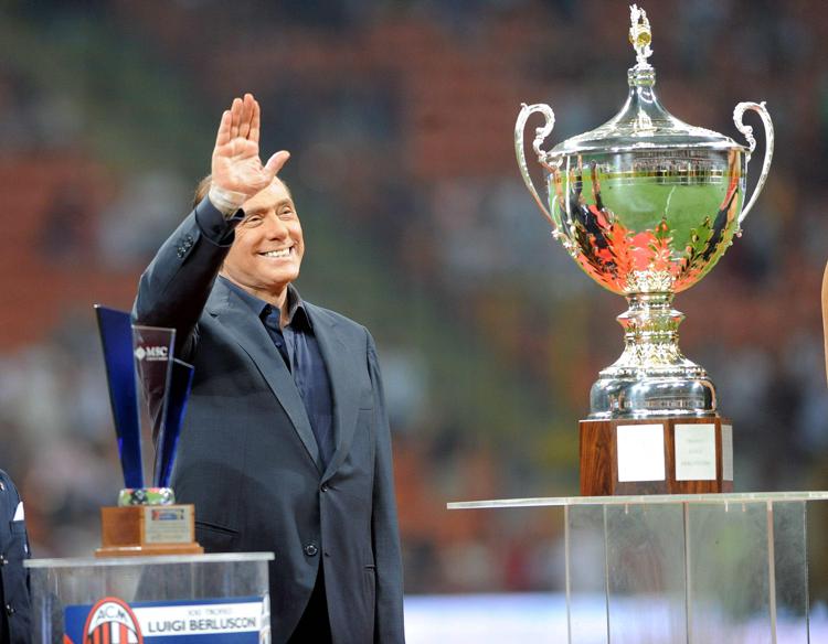 Il presidente del Milan, Silvio Berlusconi (Foto Infophoto) - INFOPHOTO