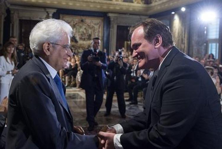 Il Presidente Sergio Mattarella con Quentin Tarantino