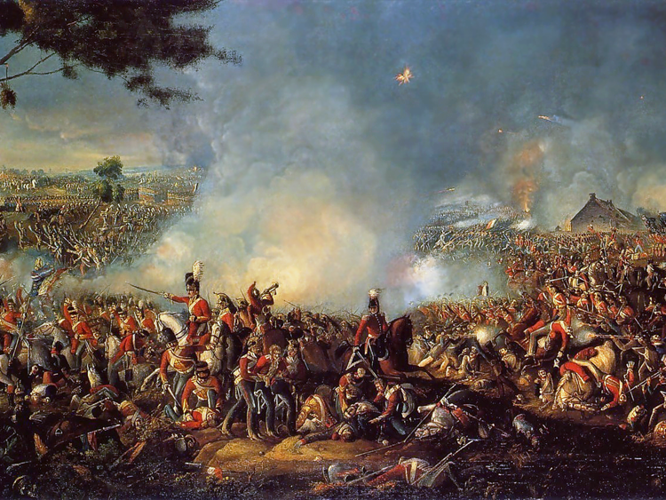 Particolare del quadro 'Battle of Waterloo' di William Sadler II