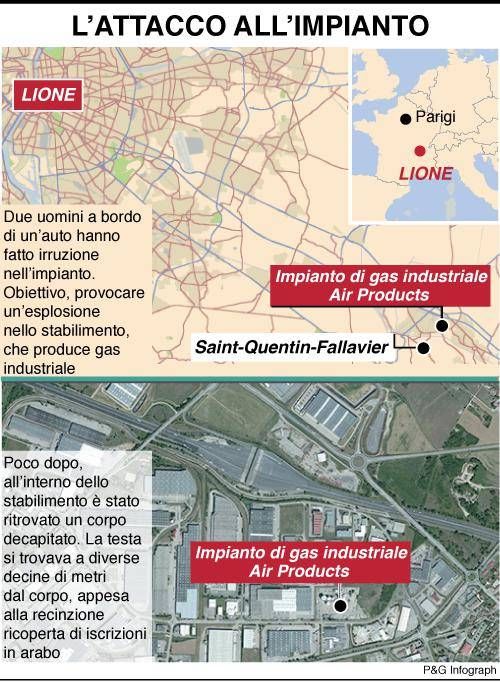 infografica attacco impianto francia