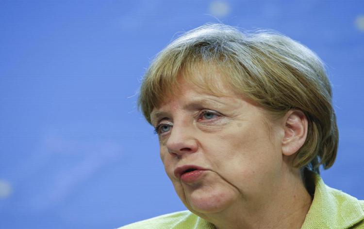 Borsa Milano attende accordo Grecia: la cancelliera Angela Merkel (Infophoto) 
