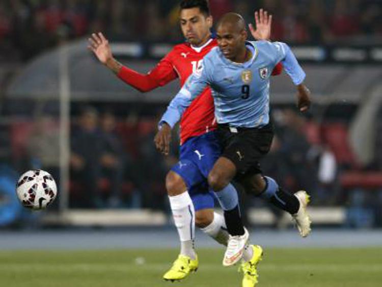 Coppa America,Uruguay-Cile (Foto Infophoto)
