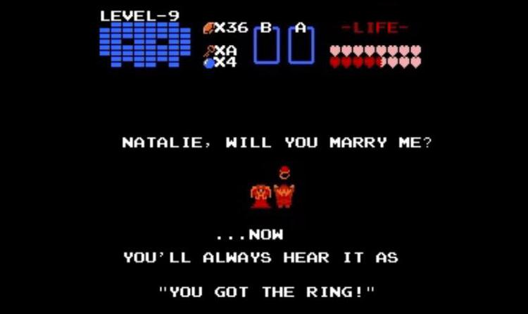 Proposta di matrimonio in salsa nerd, hackerato 'The Legend of Zelda' per un sì