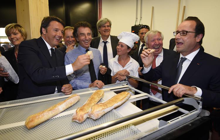 Francois Hollande e Matteo Renzi a Expo  (Afp) - AFP