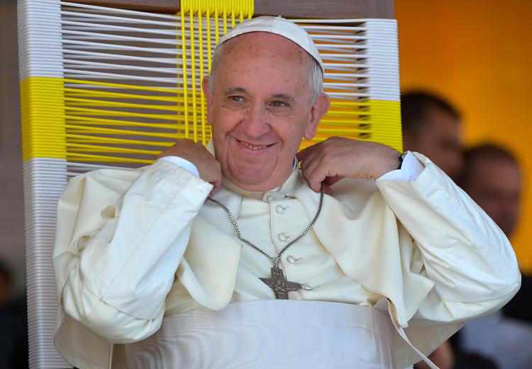Papa Francesco durante la sua visita ad Asunción (Foto Afp)  - AFP