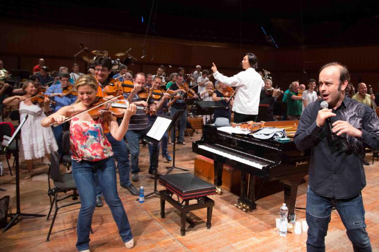 L'Orchestra dell'Accademia Nazionale di Santa Cecilia con Aleksey Igudesman e Hyung-Ki Joo (foto Musacchio & Ianniello) - ©Musacchio & Ianniello