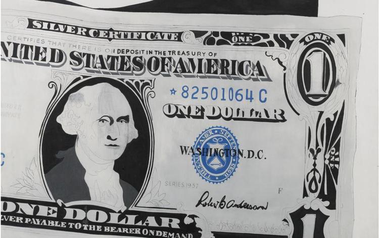 'One Dollar Bill (Silver Certificate)' di Andy Warhol (Foto da Sothebys.com)