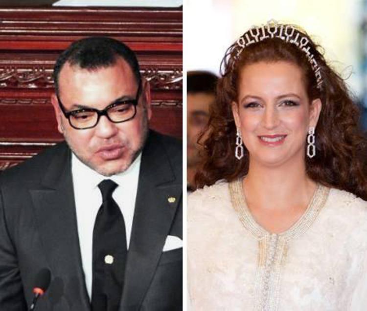 Re Mohammed VI del Marocco e sua moglie, la principessa Lalla Salma (Foto Infophoto)