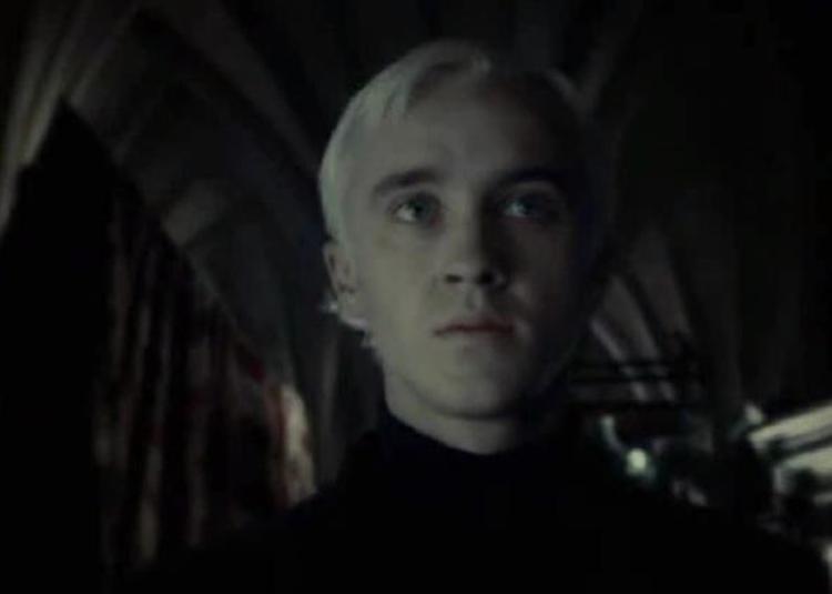 Draco Malfoy in una scena di 'Harry Potter' 
