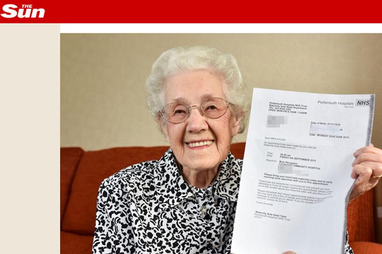 L'ospedale scrive a Doris, 100 anni: 
