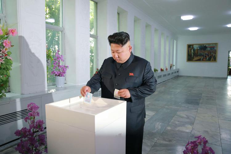 Kim Jong-un al voto (Xinhua) - XINHUA