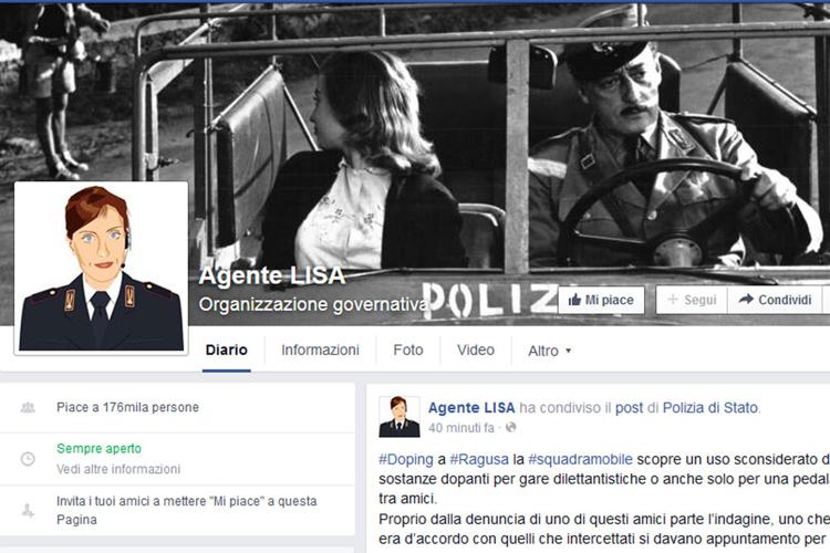 Pagina Facebook dell'Agente Lisa