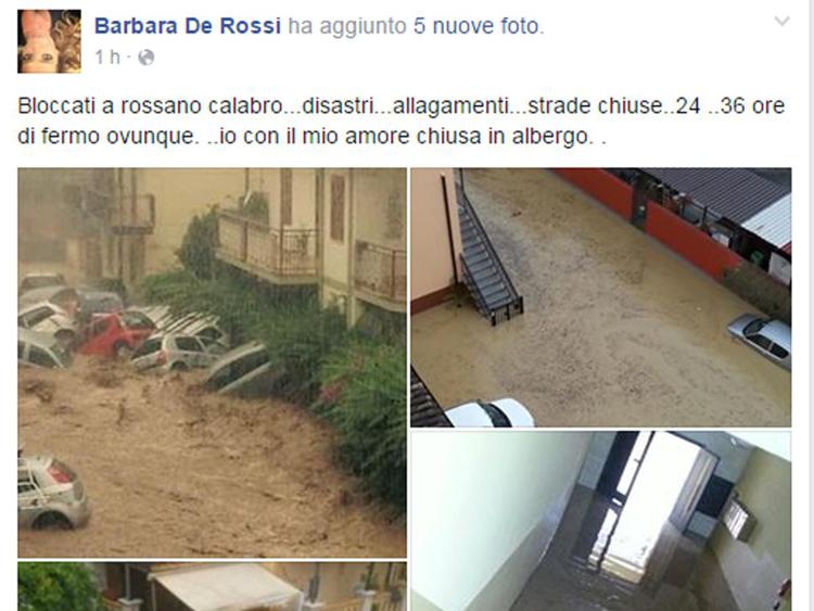 Le foto sul profilo Fb di Barbara De Rossi