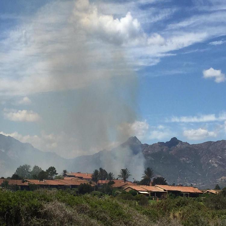 Incendi: fiamme a San Teodoro, turisti in spiaggia