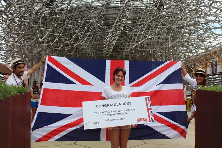 Expo: il Padiglione britannico festeggia il suo milionesimo visitatore