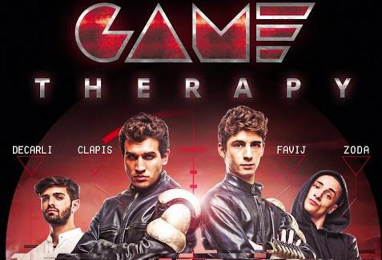 I quattro protagonisti del film 'Game Therapy' sulla locandina