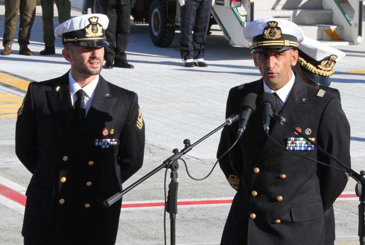 Salvatore Girone e Massimiliano Latorre in una foto del 2012 (Foto Infophoto)