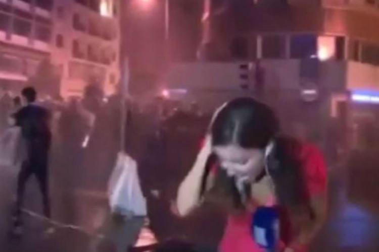 Beirut, giornalista aggredita in diretta tv