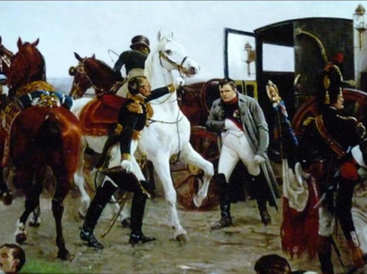 Un particolare del dipinto di Ernest Crofts, 'Evening at Waterloo' del 1879