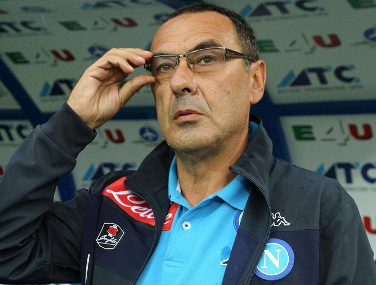 Il tecnico del Napoli, Maurizio Sarri (Foto Infophoto) - INFOPHOTO