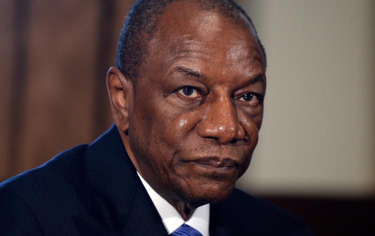 Il presidente della Guinea Alpha Condé (Infophoto)