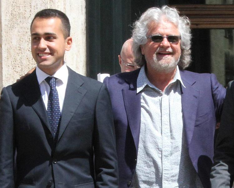 Luigi Di Maio e Beppe Grillo (foto Infophoto) - INFOPHOTO