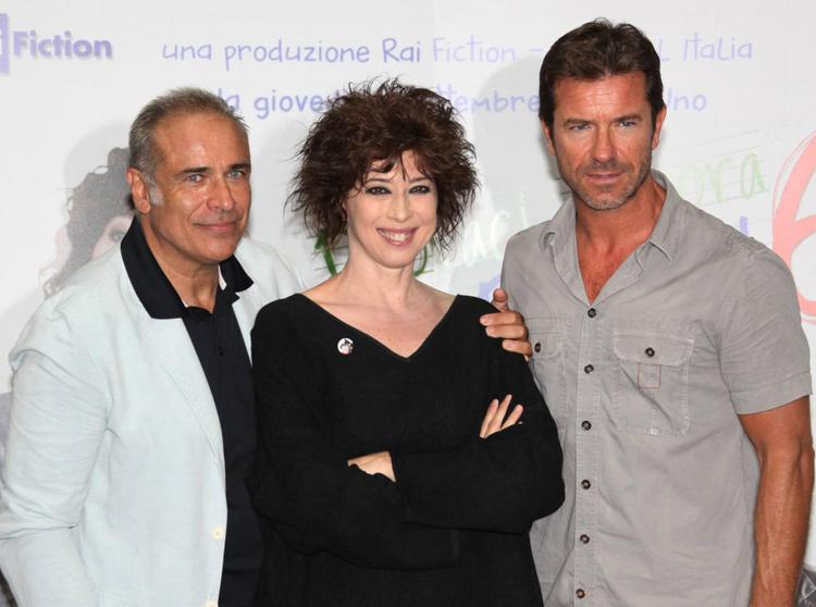 Enzo Decaro, Veronica Pivetti e Paolo Conticini (foto Infophoto) - INFOPHOTO
