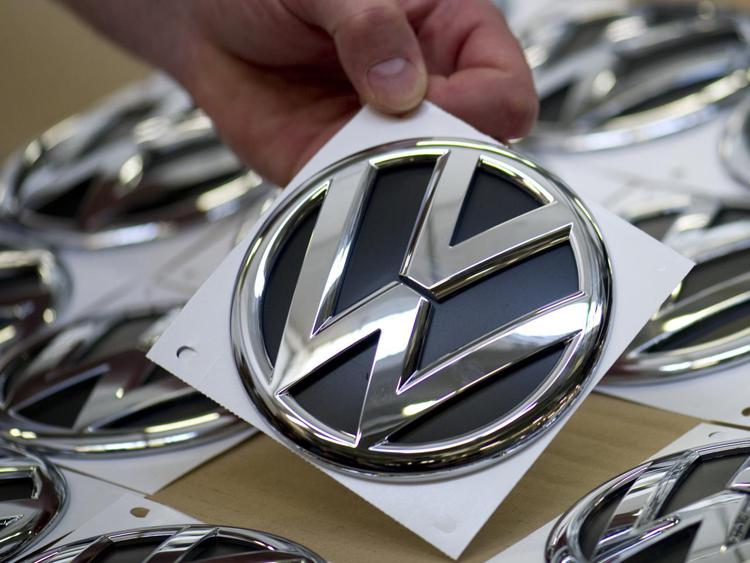 Il logo della Volkswagen (Foto Afp)