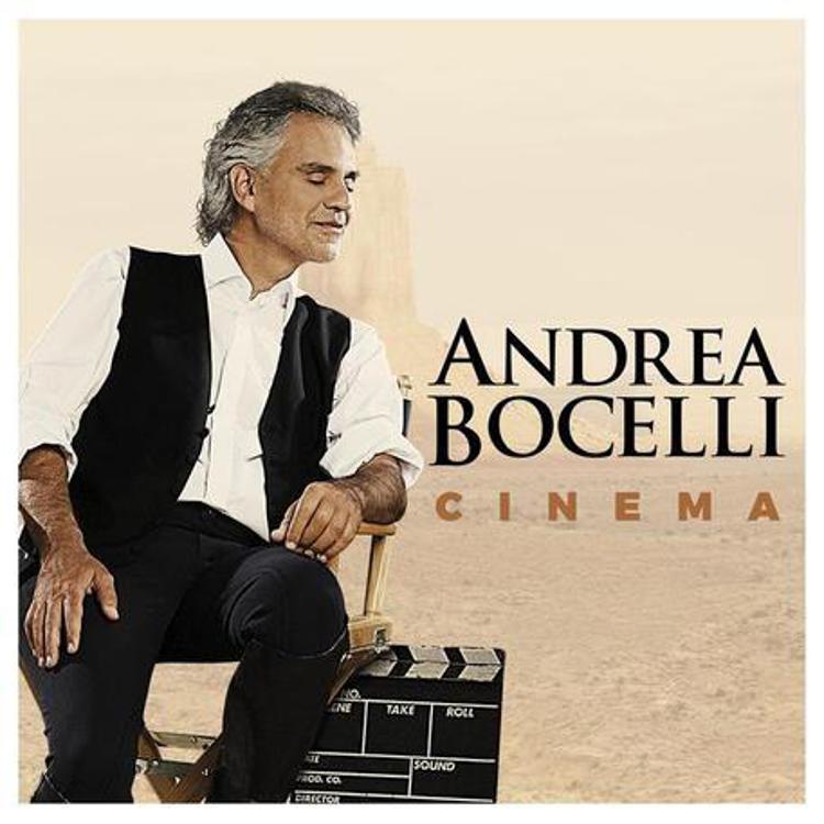 La cover di 'Cinema', l'album che contiene il duetto Bocelli-Grande
