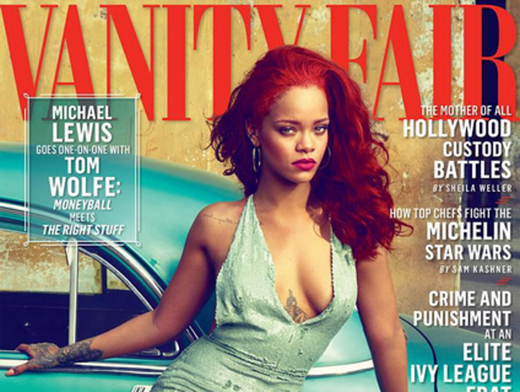 Rihanna sulla cover di 'Vanity Fair' Usa scattata da Annie Leibovitz (foto dal profilo Instagram di 'Vanity Fair')