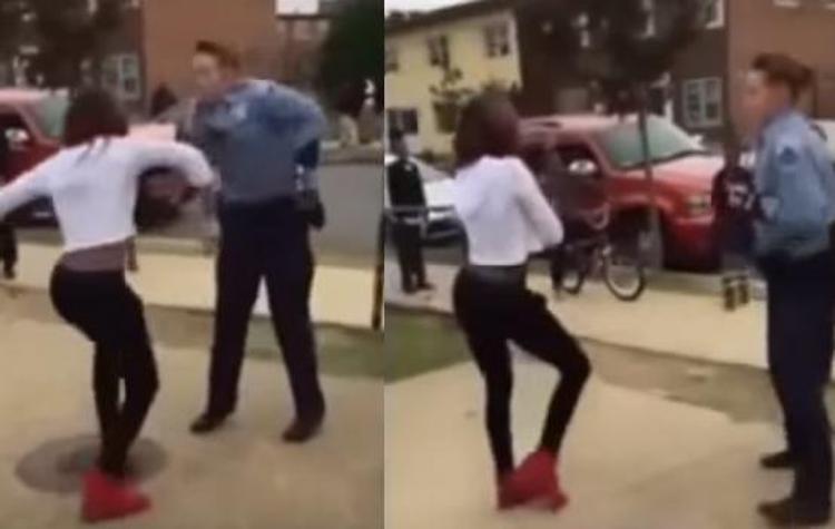 Rissa tra teenager, la poliziotta interviene a passi di danza /Guarda