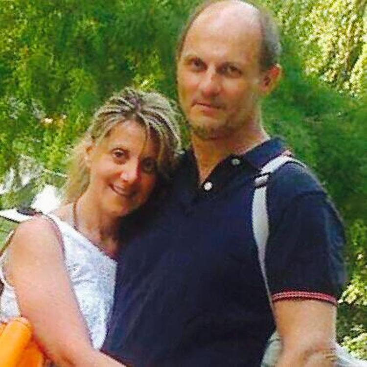Marina Fontana  con il marito ucciso in autostrada