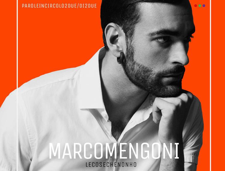 Marco Mengoni fotografato sulla copertina dell'album 'Le parole che non ho'