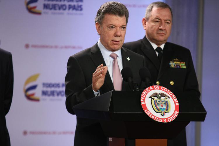 Juan Manuel Santos,presidente della Colombia(Infophoto)