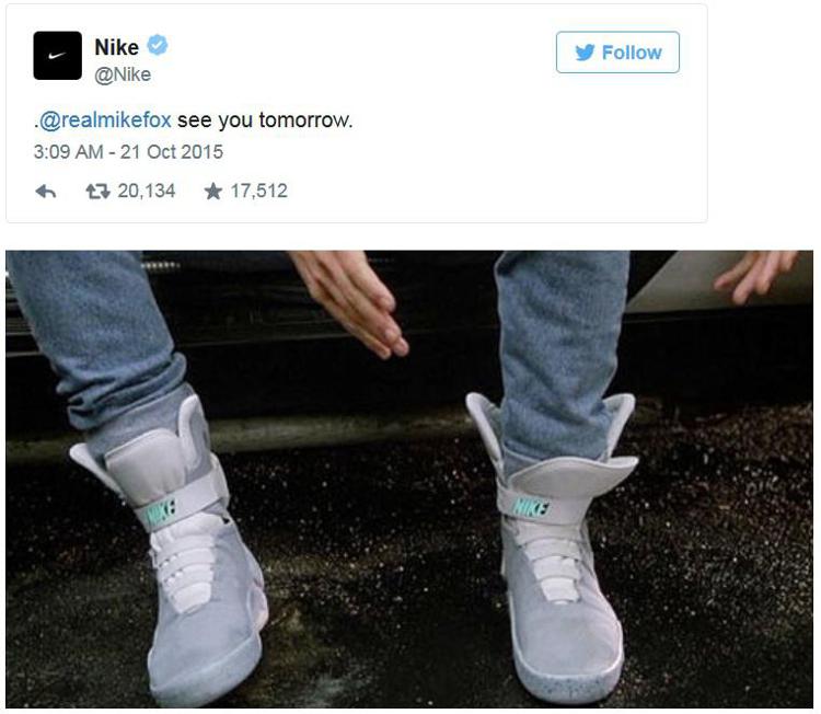 Il futuro è adesso, presto in vendita le Nike autoallaccianti di Ritorno al Futuro?