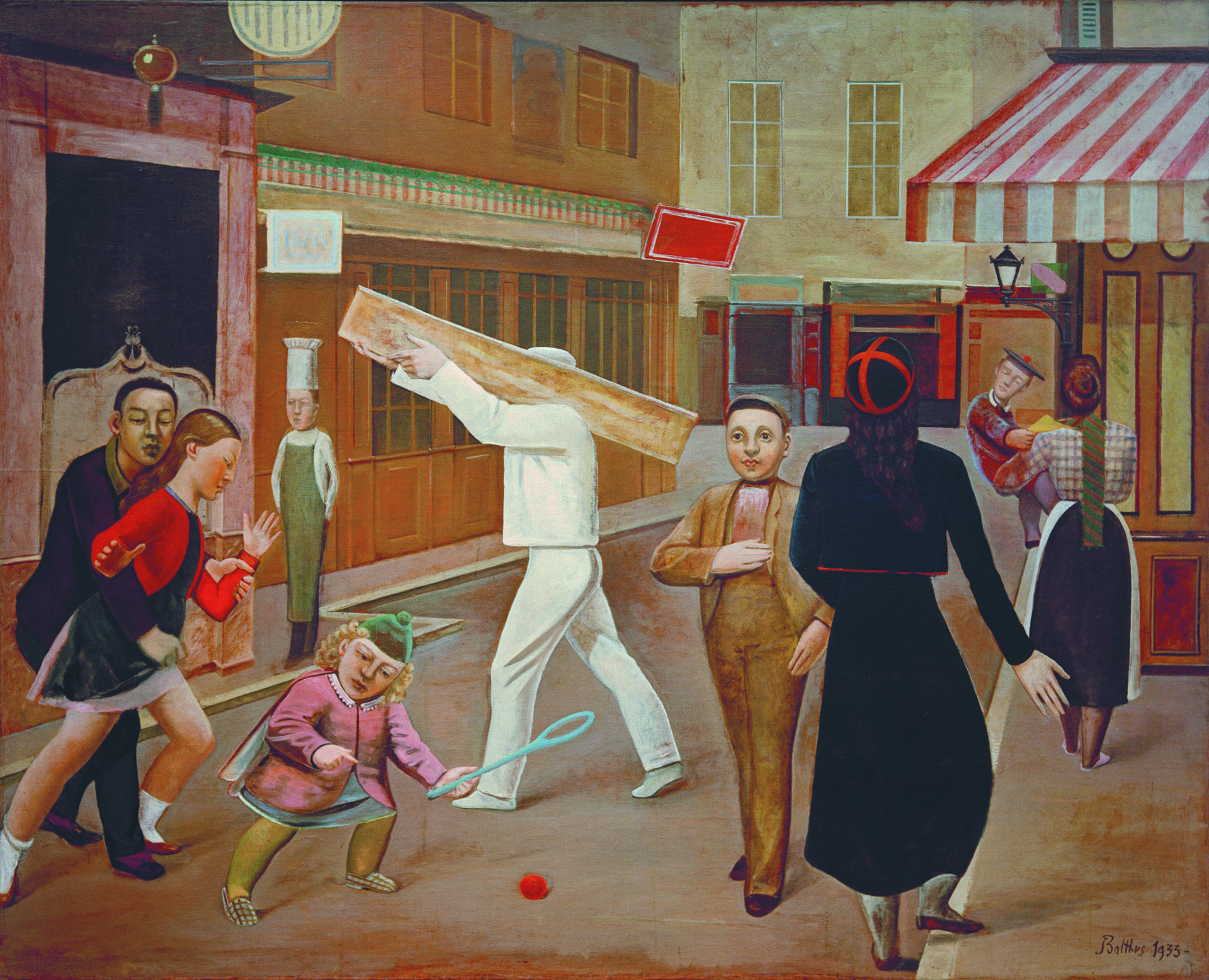 Balthus, 'La Rue (La strada)', 1933, olio su tela, James Thrall Soby Bequest, inv. 1200.1979 New York, The Museum of Modern Art © Balthus © MONDADORI PORTFOLIO/AKG Images (Scuderie del Quirinale)