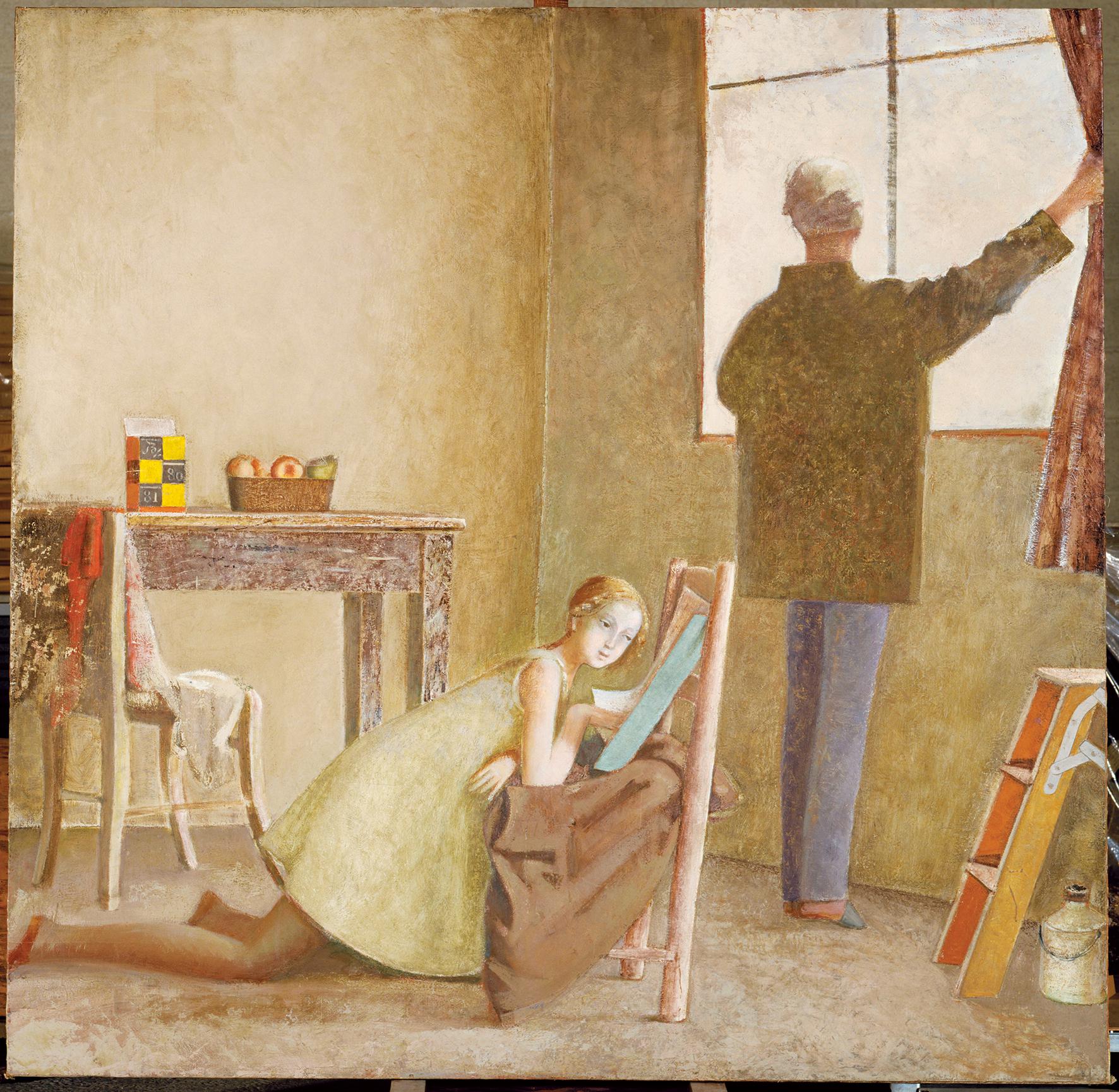 Balthus, 'Le Peintre et son modèle', 1980-1981, caseina e tempera su