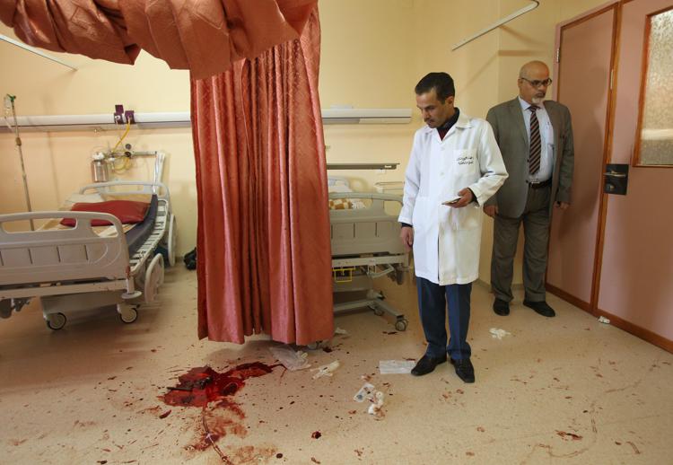 La stanza dell'ospedale a Hebron teatro del blitz (Afp) - AFP