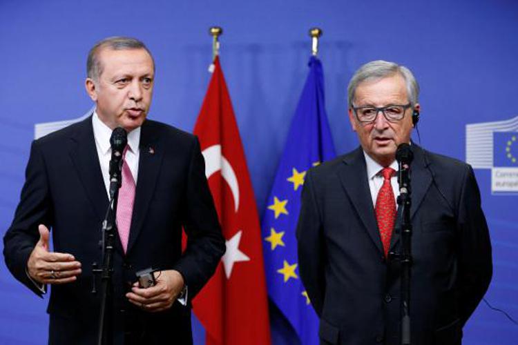 Recep Tayyip Erdogan e Jean-Claude Juncker  - INFOPHOTO 
