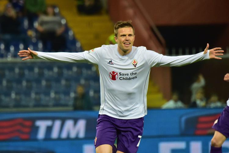 Il centrocampista sloveno della FiorentinaJosip Ilicic (Foto Afp) - AFP